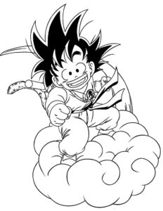 Desenho de Goku Desenho Colorir Imprimir 050