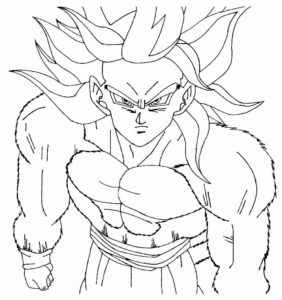 Desenho de Goku Desenho Colorir Imprimir 053