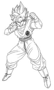 Desenho de Goku Desenho Colorir Imprimir 054