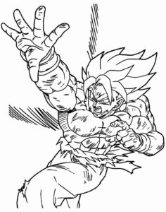 Desenho de Goku Desenho Colorir Imprimir 056
