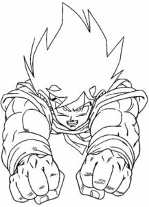 Desenho de Goku Desenho Colorir Imprimir 057