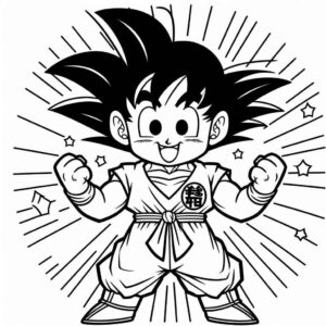 Desenho de Goku Desenho Colorir Imprimir 058 (2)