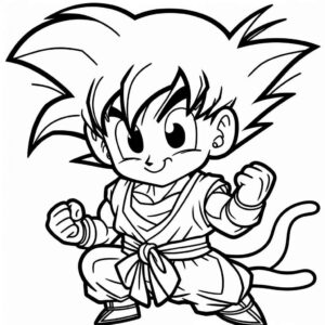 Desenho de Goku Desenho Colorir Imprimir 059 (2)