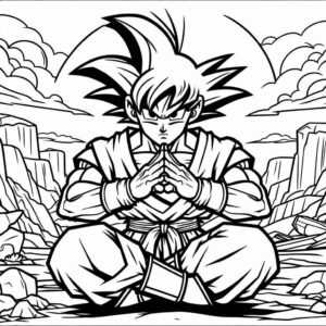 Desenho de Goku Desenho Colorir Imprimir 060 (2)