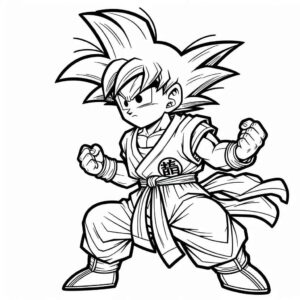 Desenho de Goku Desenho Colorir Imprimir 061 (2)