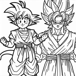 Desenho de Goku Desenho Colorir Imprimir 063 (2)