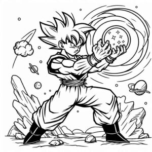 Desenho de Goku Desenho Colorir Imprimir 064 (2)