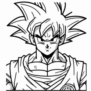 Desenho de Goku Desenho Colorir Imprimir 065 (2)