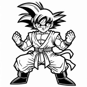 Desenho de Goku Desenho Colorir Imprimir 066 (2)