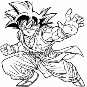 Desenho de Goku Desenho Colorir Imprimir 067 (2)
