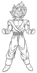 Desenho de Goku Desenho Colorir Imprimir 068
