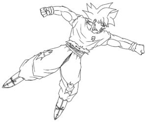 Desenho de Goku Desenho Colorir Imprimir 069