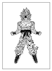 Desenho de Goku Desenho Colorir Imprimir 072