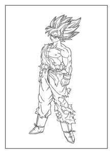 Desenho de Goku Desenho Colorir Imprimir 073