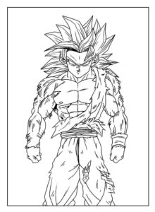 Desenho de Goku Desenho Colorir Imprimir 074