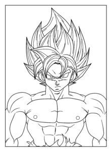 Desenho de Goku Desenho Colorir Imprimir 075