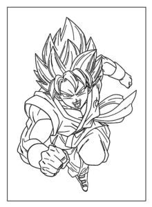 Desenho de Goku Desenho Colorir Imprimir 076