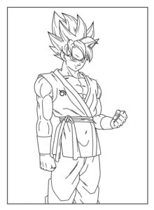 Desenho de Goku Desenho Colorir Imprimir 078