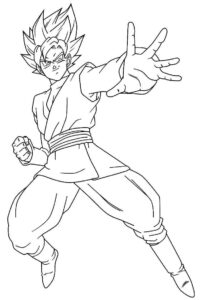 Desenho de Goku Desenho Colorir Imprimir 079