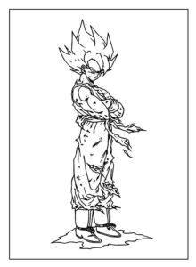 Desenho de Goku Desenho Colorir Imprimir 080