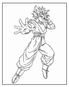 Desenho de Goku Desenho Colorir Imprimir 081