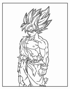 Desenho de Goku Desenho Colorir Imprimir 082