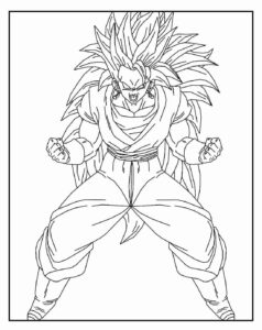 Desenho de Goku Desenho Colorir Imprimir 085