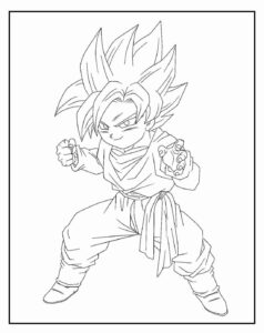 Desenho de Goku Desenho Colorir Imprimir 086