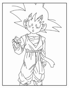 Desenho de Goku Desenho Colorir Imprimir 087