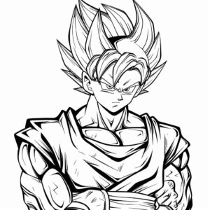 Desenho de Goku Desenho Colorir Imprimir 088 (2)