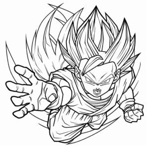 Desenho de Goku Desenho Colorir Imprimir 089 (2)