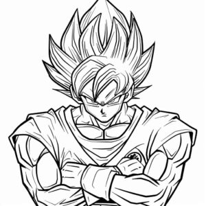 Desenho de Goku Desenho Colorir Imprimir 090 (2)