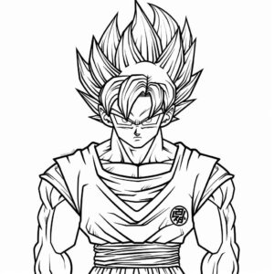 Desenho de Goku Desenho Colorir Imprimir 091 (2)