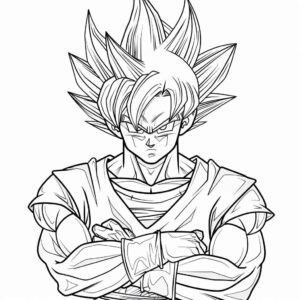 Desenho de Goku Desenho Colorir Imprimir 094 (2)