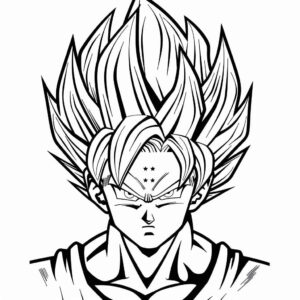 Desenho de Goku Desenho Colorir Imprimir 096 (2)