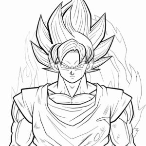 Desenho de Goku Desenho Colorir Imprimir 097 (2)