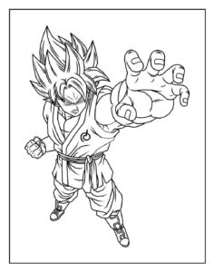 Desenho de Goku Desenho Colorir Imprimir 098