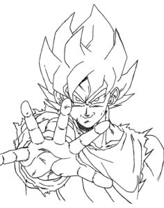 Desenho de Goku Desenho Colorir Imprimir 108
