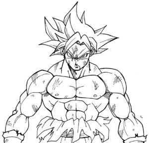 Desenho de Goku Desenho Colorir Imprimir 113