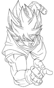 Desenho de Goku Desenho Colorir Imprimir 114