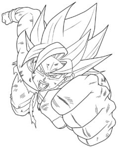 Desenho de Goku Desenho Colorir Imprimir 115