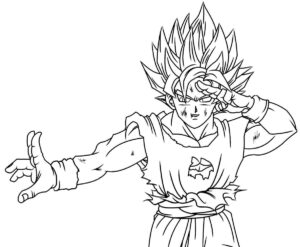 Desenho de Goku Desenho Colorir Imprimir 116