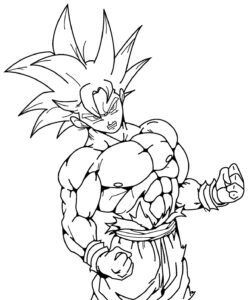 Desenho de Goku Desenho Colorir Imprimir 117
