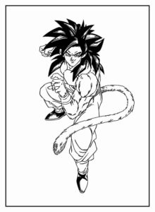 Desenho de Goku Desenho Colorir Imprimir 122