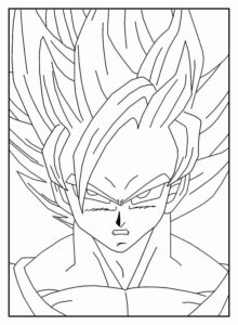 Desenho de Goku Desenho Colorir Imprimir 123