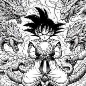 Desenho de Goku Desenho Colorir Imprimir 124