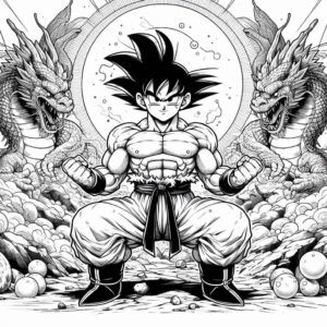 Desenho de Goku Desenho Colorir Imprimir 126