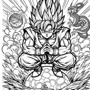 Desenho de Goku Desenho Colorir Imprimir 127