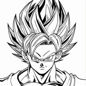Desenho de Goku Desenho Colorir Imprimir 129 (2)