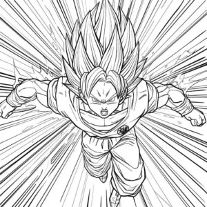 Desenho de Goku Desenho Colorir Imprimir 132